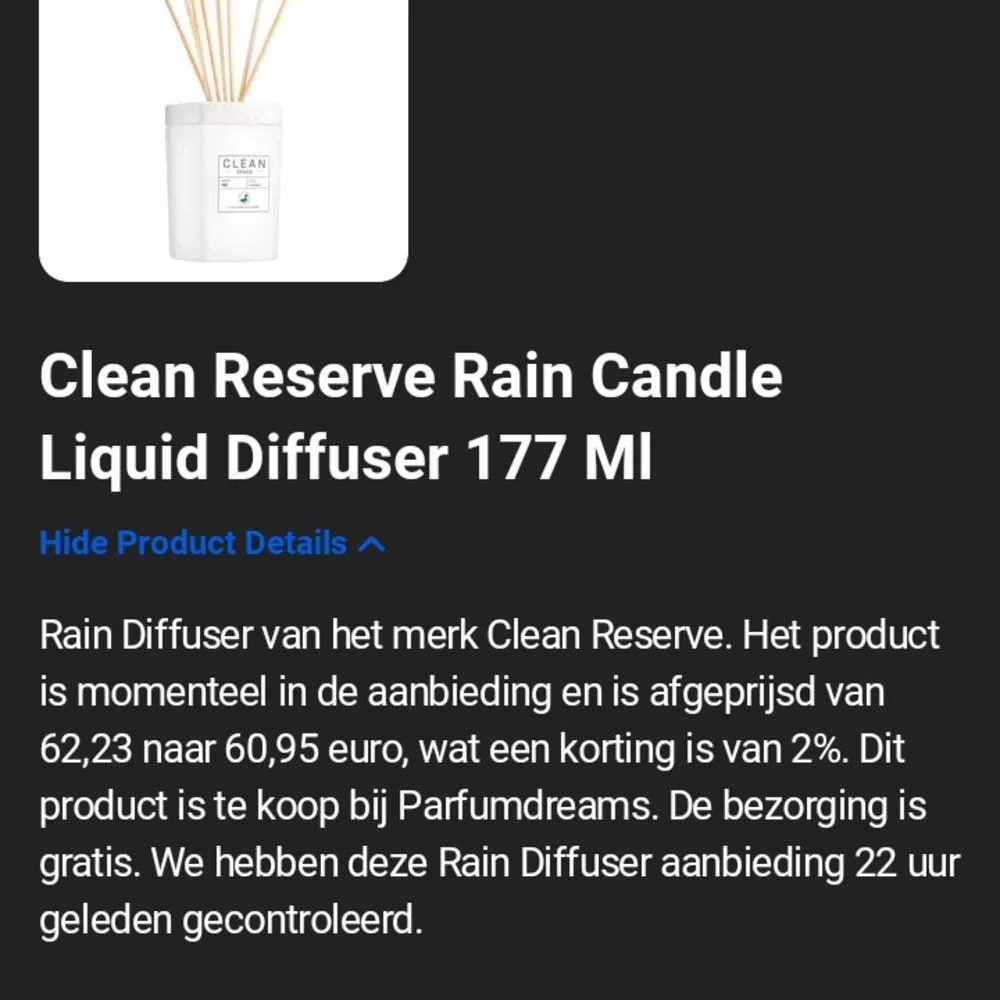 Clean Space Reed Diffuser - Picture 2 of 2